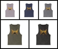 Image 4 of TAP IN™ Unisex Stonewash Tank Top Gold