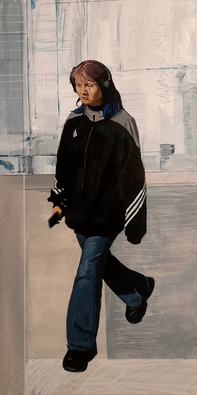 Girl in Adidas Top