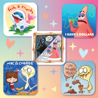 2" Square Magnet Friends