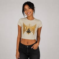 Image 3 of TAP IN™ Women's Baby Tee Gold