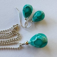 Image 5 of Celadon Green Earring/Pendant Set