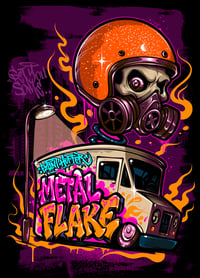 ICE CREAM TRUCK T SHIRT - Purple/Orange
