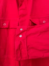Image 5 of Size Medium, French Vintage Red Jumpsuit, 100% cotton Mechanic, Boiler-suit Overalls. 