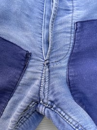 Image 3 of Vintage faded and patched French Moleskin Cotton Pants, Size 33" Waist, 1950's Workwear trousers.