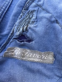 Image 5 of Vintage faded and patched French Moleskin Cotton Pants, Size 33" Waist, 1950's Workwear trousers.