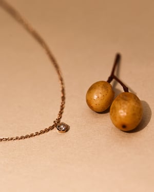 Image of 18ct Rose gold 3.0mm rose-cut diamond necklace