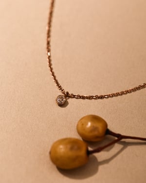 Image of 18ct Rose gold 3.0mm rose-cut diamond necklace