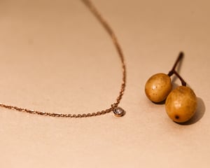 Image of 18ct Rose gold 3.0mm rose-cut diamond necklace