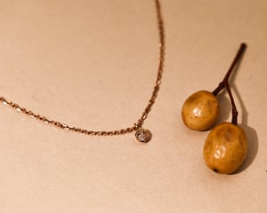 Image of 18ct Rose gold 3.0mm rose-cut diamond necklace