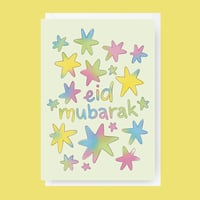 Image 1 of Eid Greeting Card- Stars "Eid Mubarak"