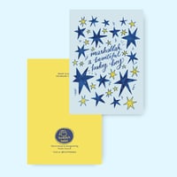Image 2 of New Baby Greeting Card- "Mashallah a Beautiful Baby Boy"
