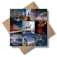 Glasgow 9 Photo Collage Greetings Card