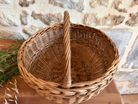 Image 6 of Panier en osier rond - Décoration vintage 