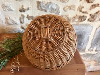 Image 7 of Panier en osier rond - Décoration vintage 