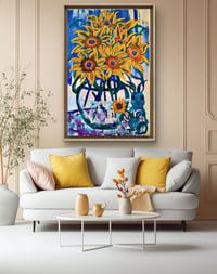 Image 1 of BRIGHT BLOOMS BLUE FRIEND PRINT