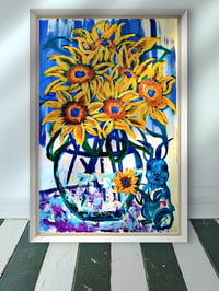 Image 3 of BRIGHT BLOOMS BLUE FRIEND PRINT