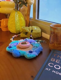 Image 1 of johnson in the lake beaded fiber coaster