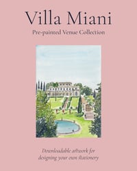 Image 2 of Villa Miani, Italy, Watercolour Painting – Digital Download Wedding Venue Illustra...