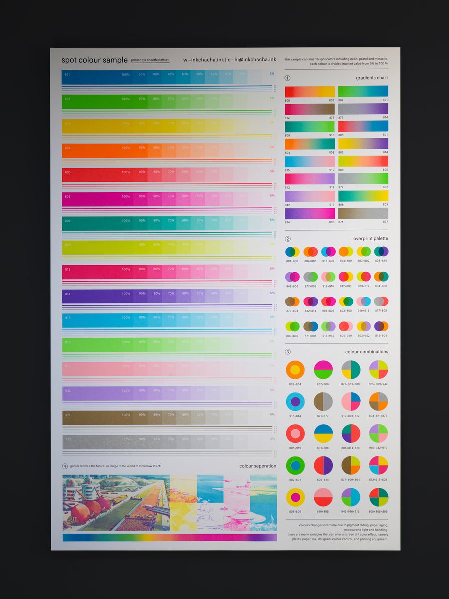 Image of 16 Pantone Colours Poster 