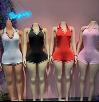 Image 1 of romper halter short set