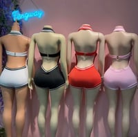 Image 2 of romper halter short set