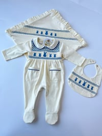 Image 4 of Blue/cream bunny set 
