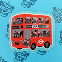 Image 2 of Rats on the London Bus Matte Vinyl Sticker