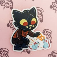 Image 2 of Mae Borowski Feeding the Rats Night in the Woods Inspired Matte Vinyl Sticker