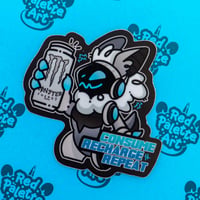 Image 2 of Protogen Furry Monster Energy Drink -  Matte Vinyl Sticker 