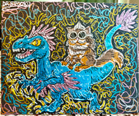 Princess Donut and Mongo Acrylic Painting 