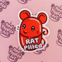 Image 2 of RAT Pilled Matte Vinyl Sticker