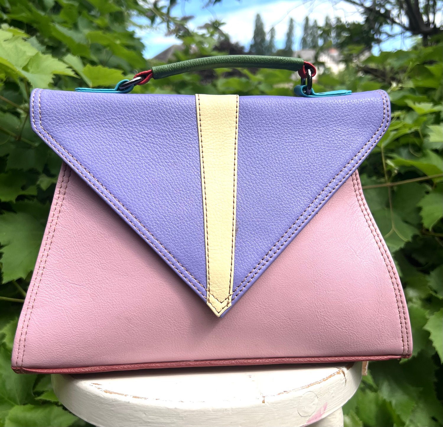 Image of Recycled Leather Triangle #57E