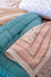 Image 3 of Blue Petit Four Solid Quilt