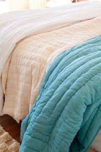 Image 1 of Blue Petit Four Solid Quilt