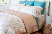 Image 4 of Solid Duvet with Zipper White & Sand