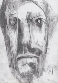 Image 2 of Glove - Sketchbook Drawing in Charcoal on Paper 