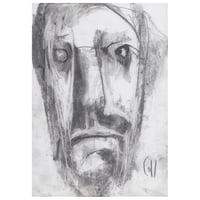 Image 1 of Glove - Sketchbook Drawing in Charcoal on Paper 