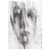 Image 1 of Ascend - Sketchbook Drawing in Charcoal on Paper 