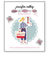 Image 2 of Needlepint Girl Needleminder