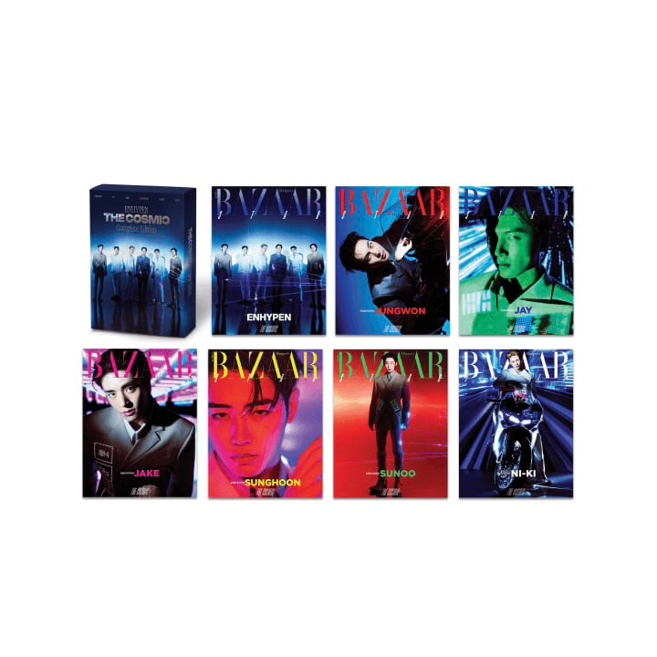 Image of [PRE-ORDER] Enhypen BAZAAR Star : The Cosmic Magazine Set ALL Complete Edition + Weverse Shop POBs