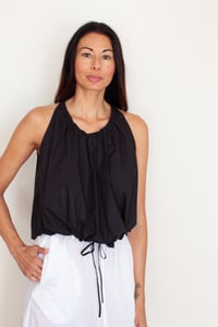 Image 4 of Bubble Top + White Straight Skirt