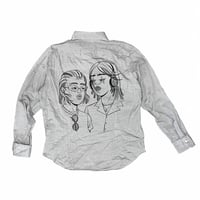 Image 2 of Upcycled shirt "Friends"  #03 [Defective Product] 