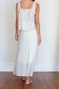 Image 5 of Applique Cami Oat Stripe + Lined Bias Skirt Oat Stripe