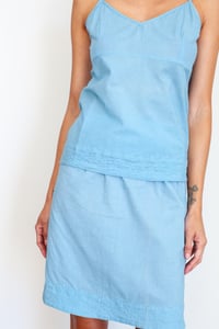 Image 4 of Long Cami + Midi Skirt in Petit Four 