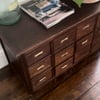 French Oak 12 Drawer Filing Cabinet 