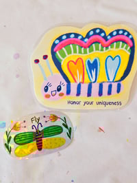 Image 1 of Butterfly bookmark and holographic sticker