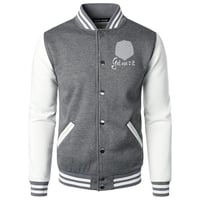 Image 1 of Get Use 2 It Varsity Baseball Jacket (Grey)