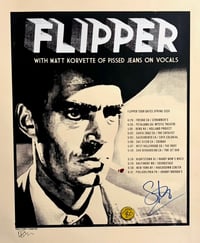 Image 3 of Flipper Screen Printed Poster (w Matt Korvette of Pissed Jeans on vocals)