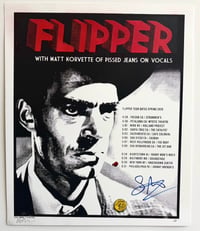 Image 2 of Flipper Screen Printed Poster (w Matt Korvette of Pissed Jeans on vocals)