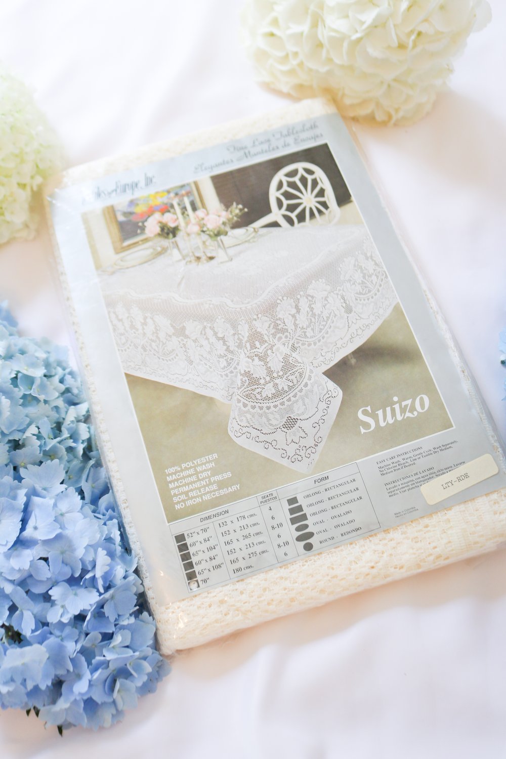 Vintage New in Packaging Textiles from Europe Shabby Chic Tablecloth 